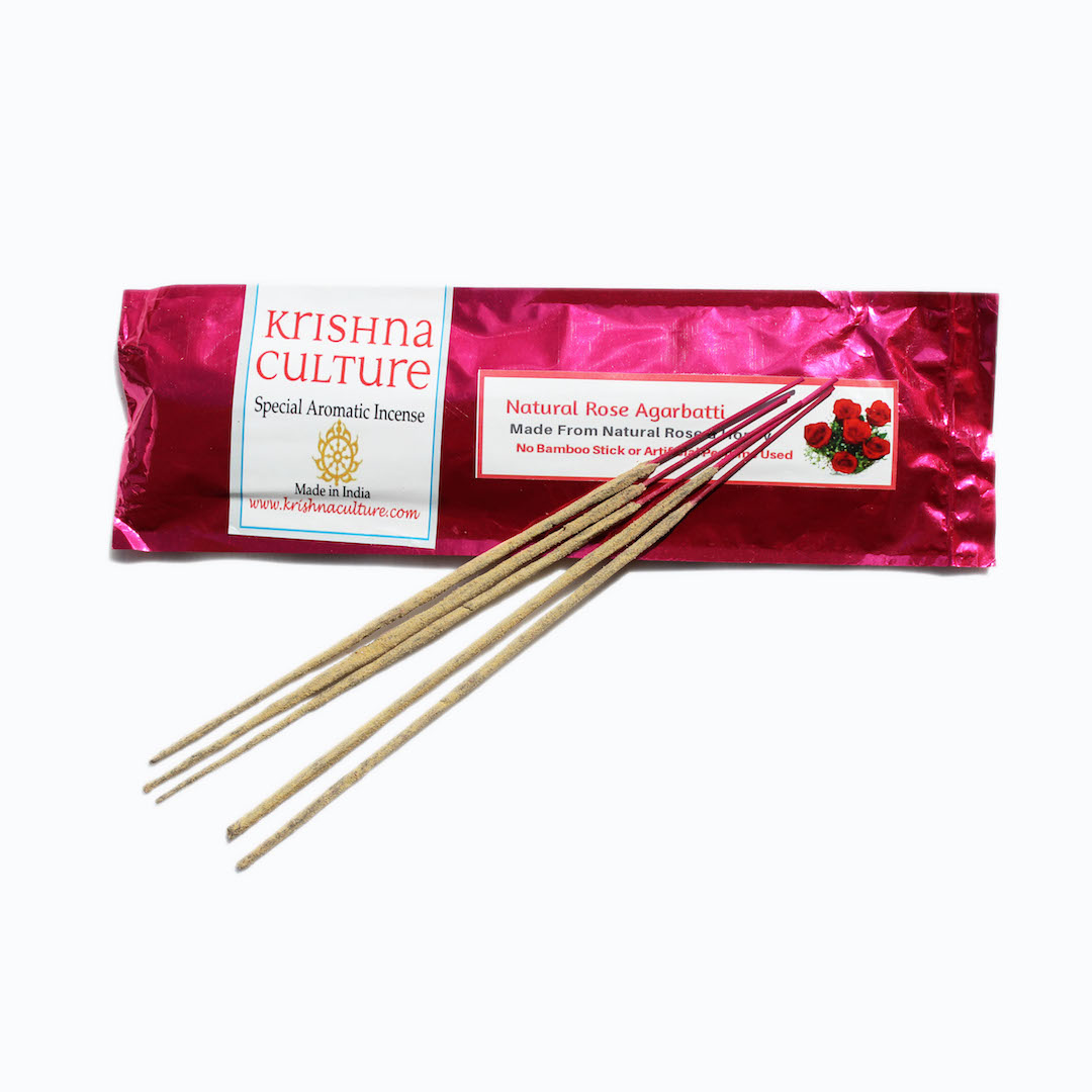 Natural Rose Incense New Krishna Culture